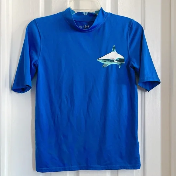 4 top bundle Fortnite 2X black Cat & Jack L 12 14 blue shark 🦈 ocean surf sport - Picture 8 of 12